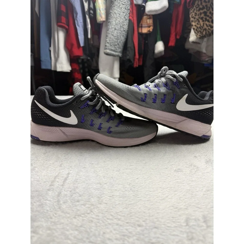 Nike Air Zoom Pegasus 33 Stealth Low Top Lace-Up Running Sneaker 831356-003